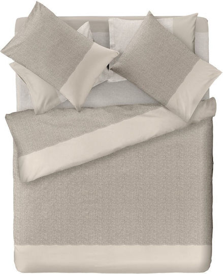 Saint Clair Moroccan Σετ Υπέρδιπλο 4τμχ 160x200+32εκ. με Λάστιχο Natural
