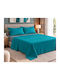 Flamingo Sheet Set with 2 Pillowcases Super-Double 240x260cm. Rainbow Emerald-grey 3pcs