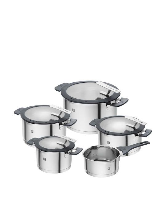 Zwilling J.A. Henckels Stainless Steel Pots Set 5 Pieces