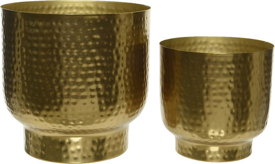 Kaemingk Planter Gold 20.5x20.5x20cm.