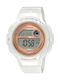 Casio Women's Watch with White Rubber Strap