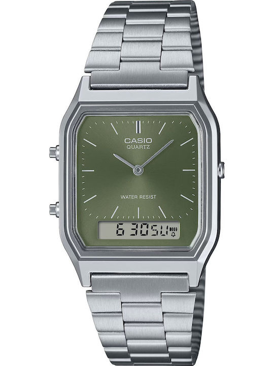 Casio Αναλογικό/Ψηφιακό Ανδρικό Ρολόι 38mm Μπατ...
