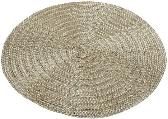 Espiel Platzdeckchen Rund Kunststoff Gold 38cm PUL408 1Stück