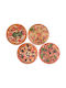 Out of the Blue Pizza Tischsets Rund Kunststoff 38cm 4 Stück