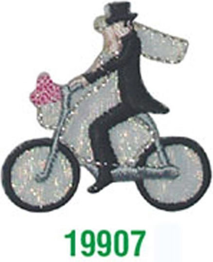 Next Newlyweds On Bicycle Decorative Sticker for DIY Crafts 10pcs 4x4cm