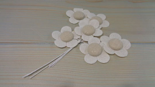 Palma Emporio Decorative Flower for DIY Crafts Ecru 6pcs 4.5x13cm
