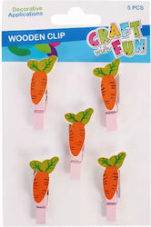 Craft with Fun Din lemn Element decorativ pentru proiecte DIY 5buc 12x16cm.