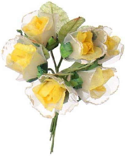 Strauß aus künstlichen Blumen Yellow 11cm 12Stück JK Home Decoration