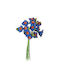 Bouquet of Artificial Flowers Blue 13cm 12pcs JK Home Decoration