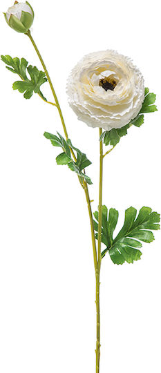 Sucursală Decorativă Artificială Buttercup Albă 2 Bucăți Zaros