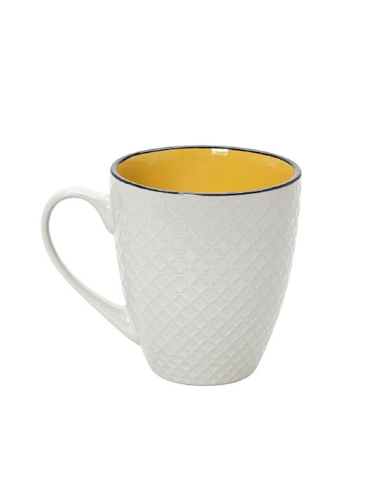 Espiel Cookie Delight Jumbo Κούπα Κεραμική Κρεμ-Κίτρινη 560ml 6τμχ