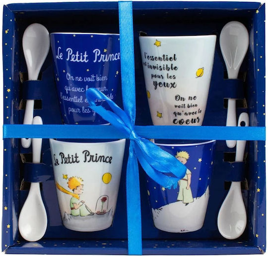 Enesco Κούπα Κεραμική Λευκή 4τμχ Enesco Κούπα Κεραμική Λευκή 4τμχ