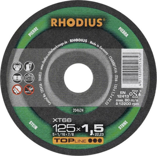 Rhodius Δίσκος Κοπής Πέτρας - Μαρμάρου XT66 230mm Δίσκος Κοπής Δομικών Υλικών 230mm
