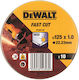 DEWALT Δίσκος Κοπής Μετάλλου 125mm 10τμχ