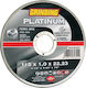 Grinding Δίσκος Κοπής Inox Platinum 115x1.0mm Δίσκος Κοπής Μετάλλου 115mm 25τμχ