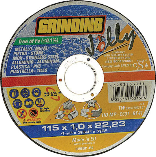 Grinding Cutting Disc Multi Jolly 125mm Cutting Disc Metal Hole Diameter 125mm 50pcs