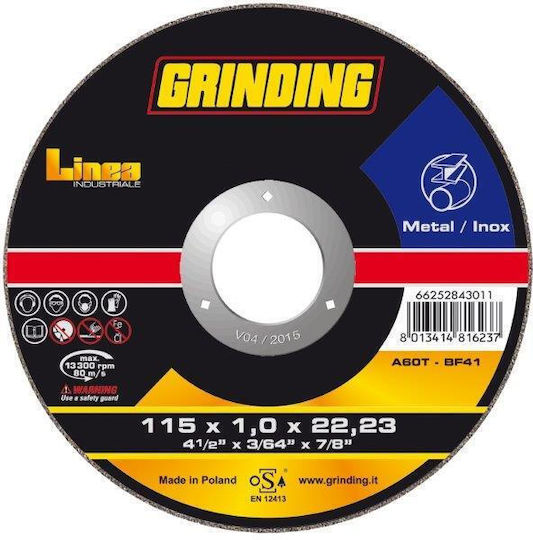Grinding Δίσκος Κοπής Inox 125x2,5mm Δίσκος Κοπής Μετάλλου 125mm 25τμχ