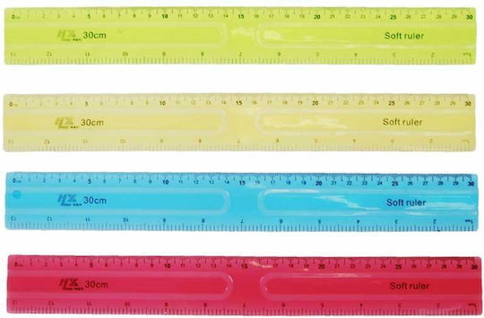 Next Flexi Set 48 Plastic Transparent Rulers (Various Colours) 15272-02AI-2