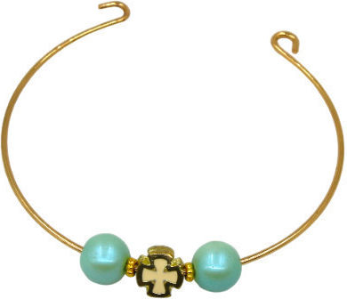 Makwedding Μαρτυρικό Βάπτισης Βραχιολάκι Metallisch Gold 25Stück