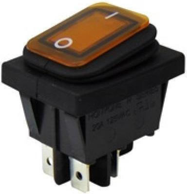 On-Off switch Rocker with Lighting Orange 1pcs