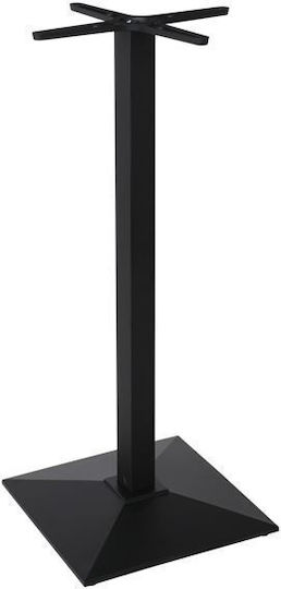 Woodwell Pyramide Bar-Tischfuß aus Gusseisen Black Velvet-Black Metal 45x45x108cm 2Stück