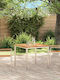 Outdoor-Stuhl Hölzernes Silver 2Stück 56x62x87εκ.