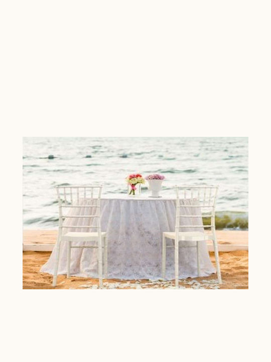 Catering-Stuhl Polypropylen Chiaviari Glossy White 45x51x91εκ.