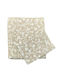 Hatzitex Set Cearșaf cu 2 Fețe de pernă Super dublu 220x240cm. Beige Flowers 3buc