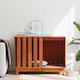 Dog House Waxed Brown 100 X 70 X 70 Cm Solid Pine Wood