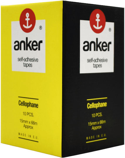 Anker Колетна Лента 15mmx66m Прозрачна 10 Броя