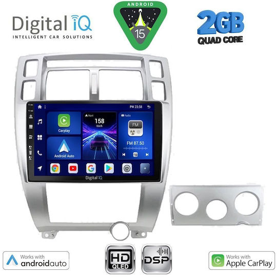 Digital IQ Car Audio System for Hyundai Tucson 2004-2010 (Bluetooth/USB/WiFi/GPS/Apple-Carplay/Android-Auto) with Touch Screen 10"