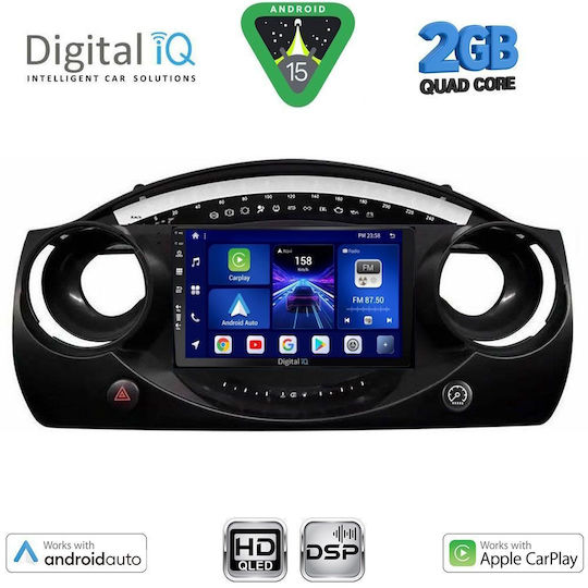 Digital IQ Ηχοσύστημα Αυτοκινήτου για Mini Cooper 2000-2006 (Bluetooth/USB/WiFi/GPS/Apple-Carplay/Android-Auto) με Οθόνη Αφής 9"