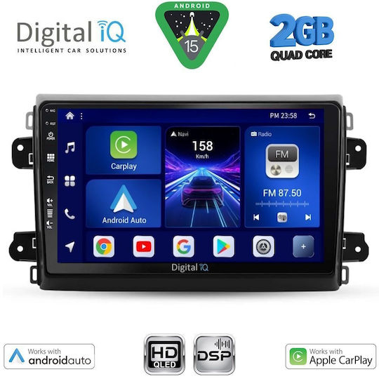 Digital IQ Car Audio System for Fiat Ducato 2021 (Bluetooth/USB/WiFi/GPS/Apple-Carplay/Android-Auto) with Touch Screen 9"