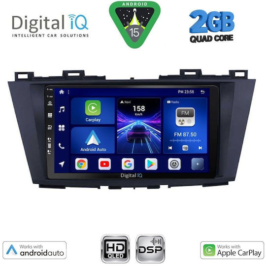 Digital IQ Auto-Audiosystem für Mazda 5 2011-2020 (Bluetooth/USB/WiFi/GPS/Apple-Carplay/Android-Auto) mit Touchscreen 9"