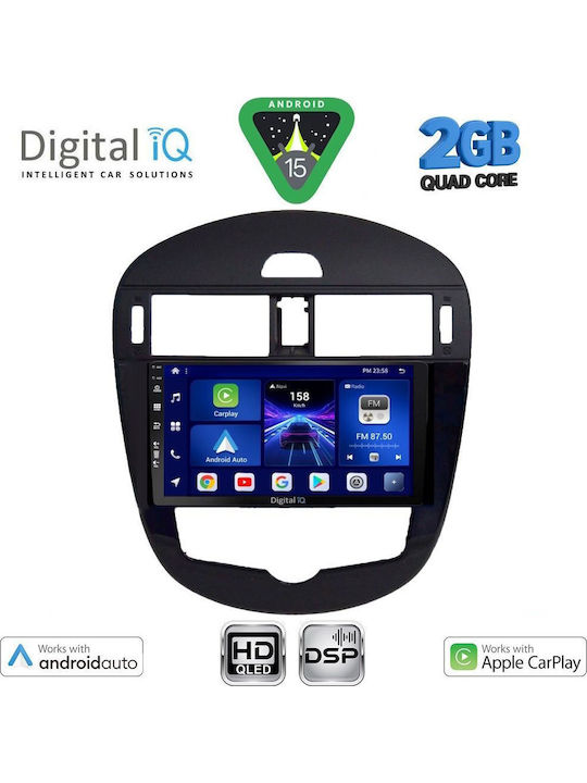 Digital IQ Car Audio System for Nissan Pulsar 2014-2020 with Clima (Bluetooth/USB/WiFi/GPS/Apple-Carplay/Android-Auto) with Touch Screen 9"
