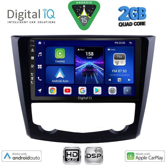 Digital IQ Car Audio System for Renault Kadjar 2015-2022 (Bluetooth/USB/WiFi/GPS/Apple-Carplay/Android-Auto) with Touch Screen 9"