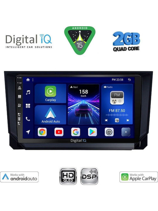 Digital IQ Car Audio System for Seat Arona / Ibiza 2018 (Bluetooth/USB/WiFi/GPS/Apple-Carplay/Android-Auto) with Touch Screen 9"