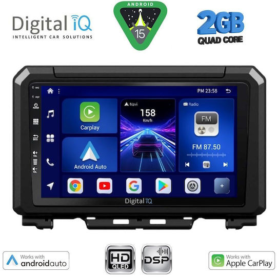 Digital IQ Ηχοσύστημα Αυτοκινήτου για Suzuki Jimny 2017 (Bluetooth/USB/WiFi/GPS/Apple-Carplay/Android-Auto) με Οθόνη Αφής 9"
