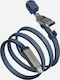 Energea Sheath Travel 2-in-1 Cable Usb-c To Usb-c/usb-a 480mbps 60w 1.2m Blue Cbl-shthtrv-blu120