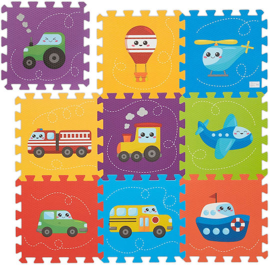 Relaxdays Puzzle De Podea Pentru Copii 9 Piese