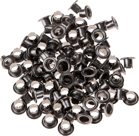 Set 100 Eyelets Extol Craft 10263 Nickel Gray 4mm Inner Diameter