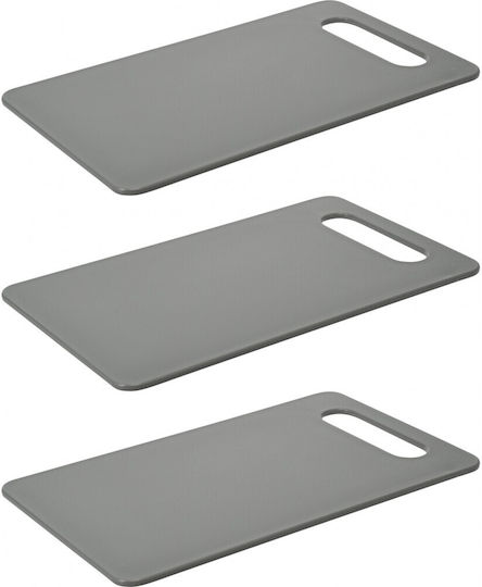 Excellent Houseware Elektrische Gitarren Schneidebrett für Brot Kunststoff Gray 25x15cm 3Stück