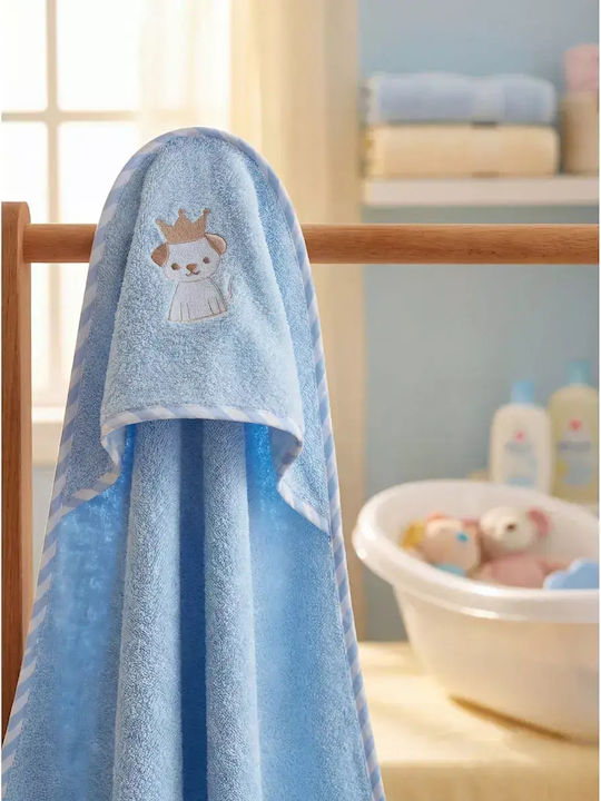 Makis Tselios Home Baby Bathrobe-Baby Bath Towel Hooded 75x75cm
