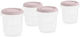Miniland Pink Glass Container 4 Pieces