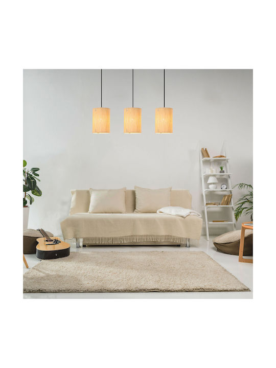 Agora Lighting Регулируема Висящо Осветително Тяло Черен Бохо с Цокъл E27