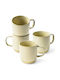 Miamio Cană Ceramică Bej 500ml 4buc