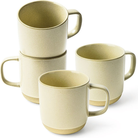 Miamio Becher Keramik Beige 500ml 4Stück Miamio Becher Keramik Beige 500ml 4Stück
