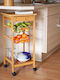 Relaxdays Rack de bucătărie Bej 37x37x80.5cm