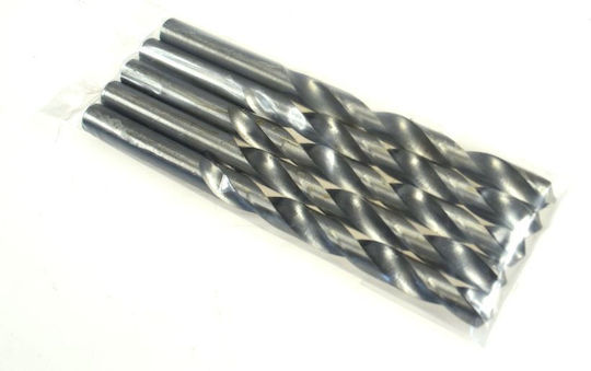 AWTools Set of 5 Drills HSS with Cylindrical Shank for Metal