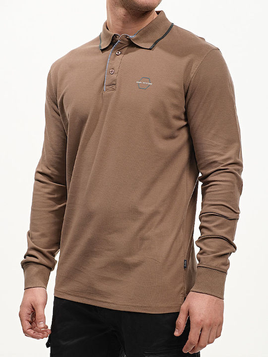 Double Polo Herrenblusen Kurzarm Braune